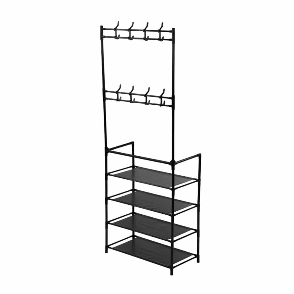 PACK4 BASE ORGANIZADORA CON PERCHEROS RECTO NEGRO PARA ZAPATOS Y+PAPEL REGALO - 3