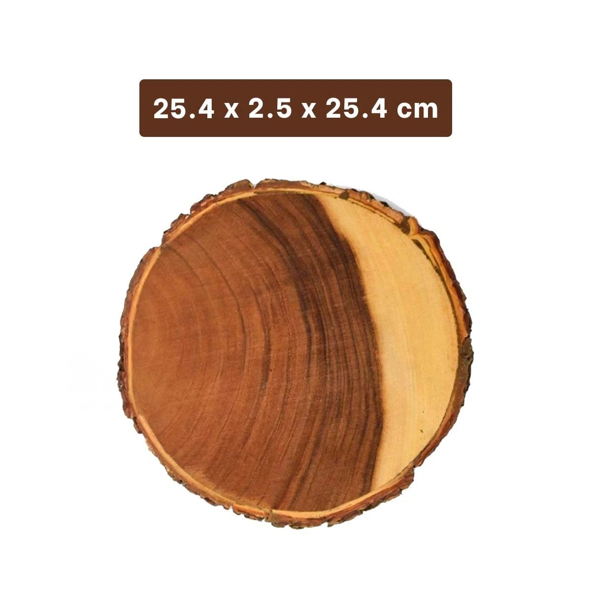 CHAROLA CIRCULAR DE MADERA PARA DECORACION DE HOGAR EN MESA Y CENTRO - 4