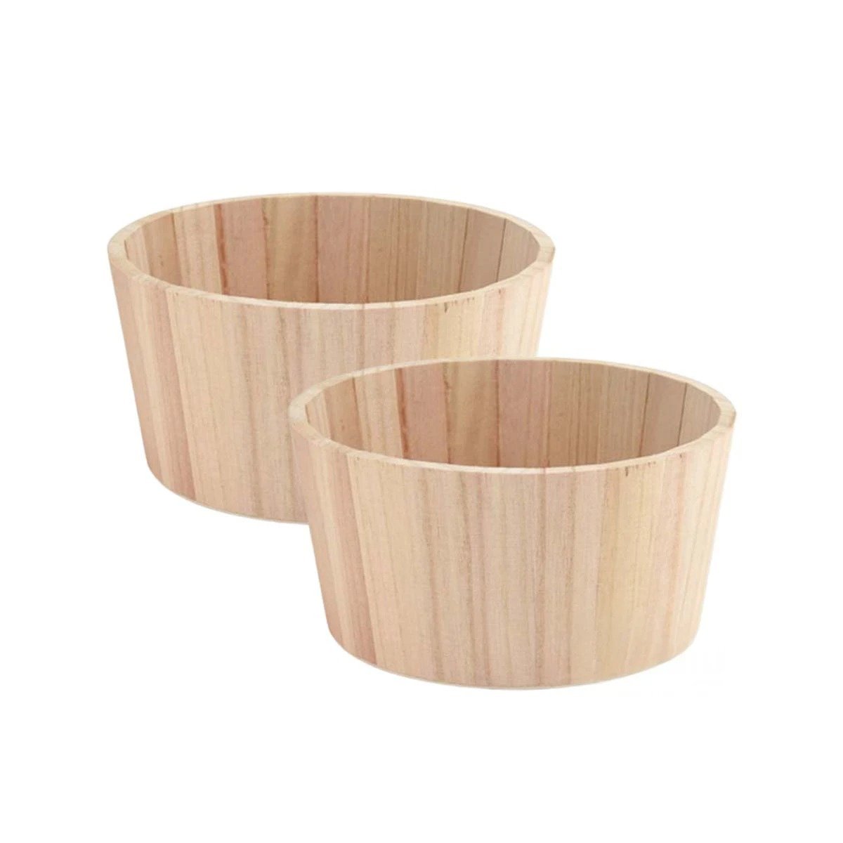 CONTENEDOR DE MADERA CIRCULAR 24X11CM DE CALIDAD DE BOSQUE PARA SU VIVIENDA Y+LIGAS REGALO - 5