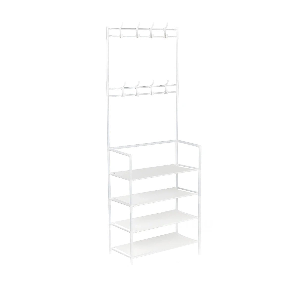 ORGANIZADOR DE ZAPATOS CON PERCHEROS RECTO BLANCO PARA ESPACIOS DE HOGAR Y+REGALO STICKER - 1