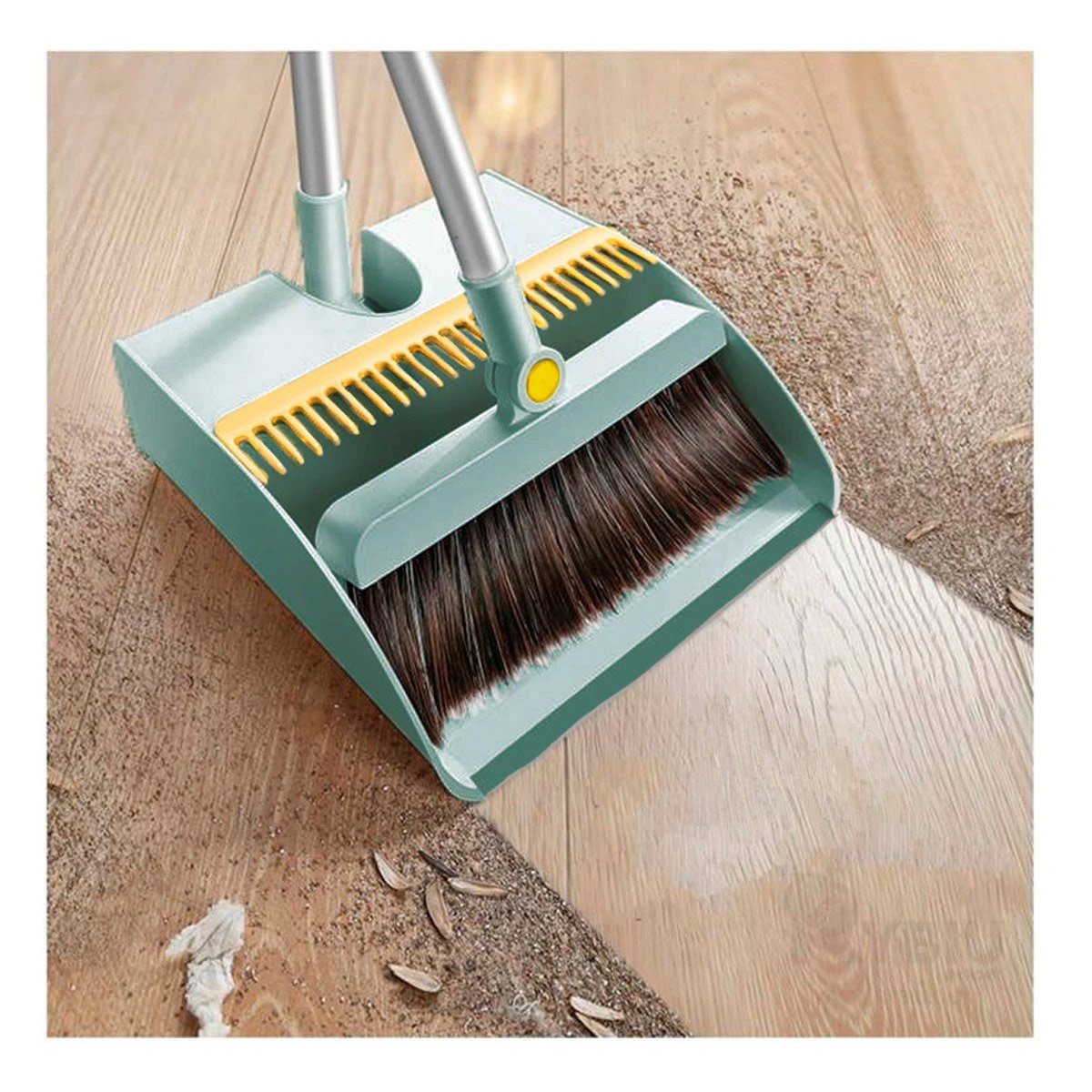 BARREDOR CON RECOGEDOR VERDE PARA ORDEN Y LIMPIEZA DEL HOGAR EN CASA Y+REGALO STICKER - 5