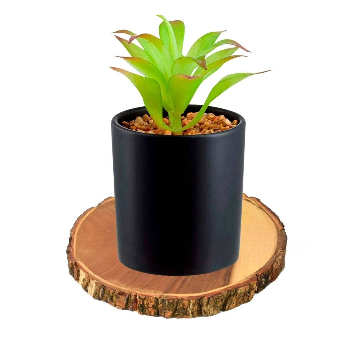 FUENTE CIRCULAR DE MADERA 33CM PARA DECORACION DE HOGAR EN COMEDOR Y SALA Y+REGALO STICKER - 1