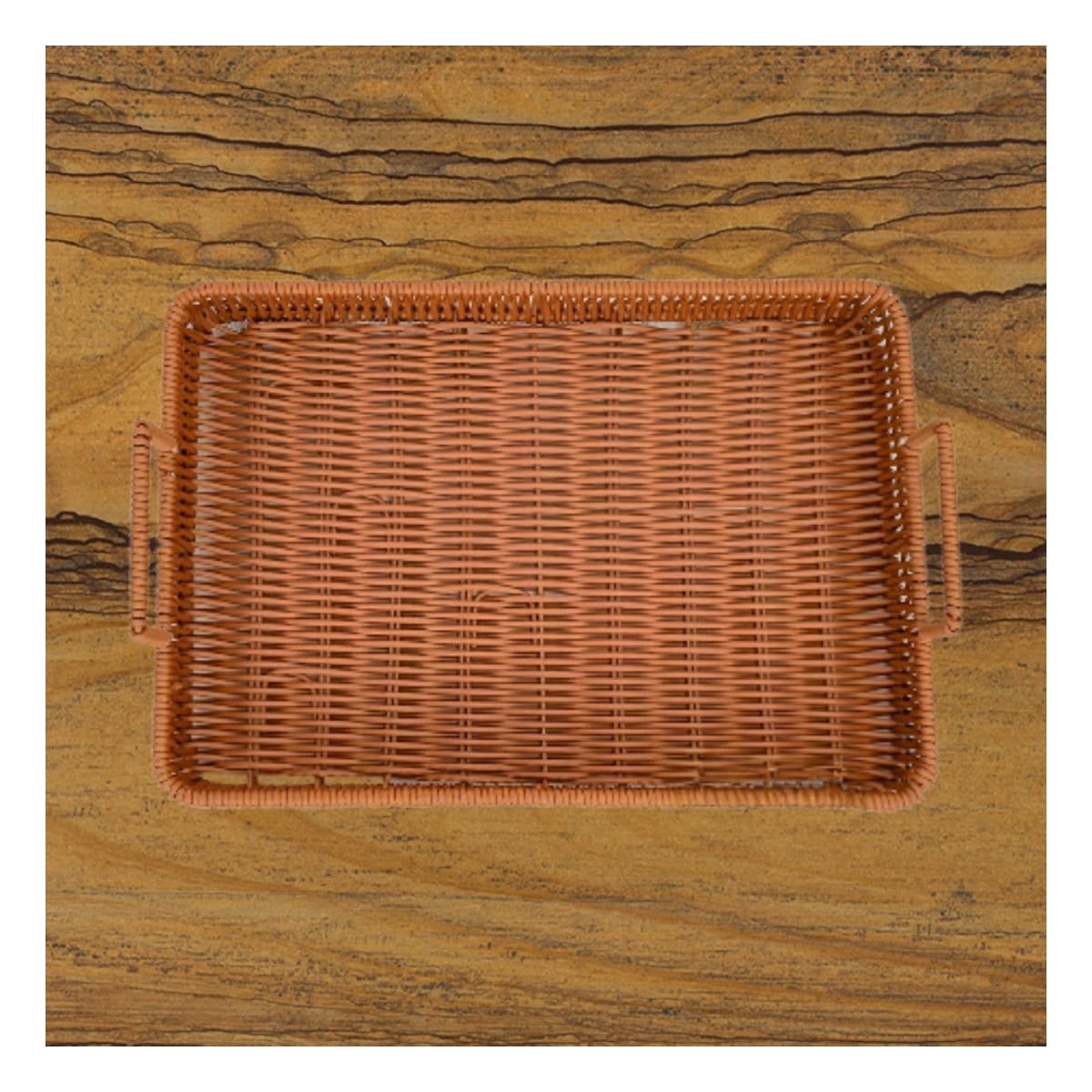 PLATO RECTANGULAR CON ASAS TEJIDO PARA PRESENTAR Y ORDENAR EN HOGAR MODERNO Y+LIGAS REGALO - 3
