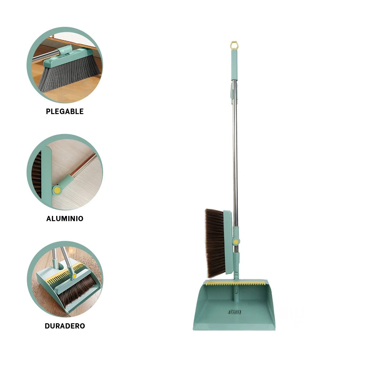 UTENSILIO CON RECOGEDOR VERDE PARA LIMPIEZA FUNCIONAL DEL HOGAR EN CASA Y+POST IT - 5