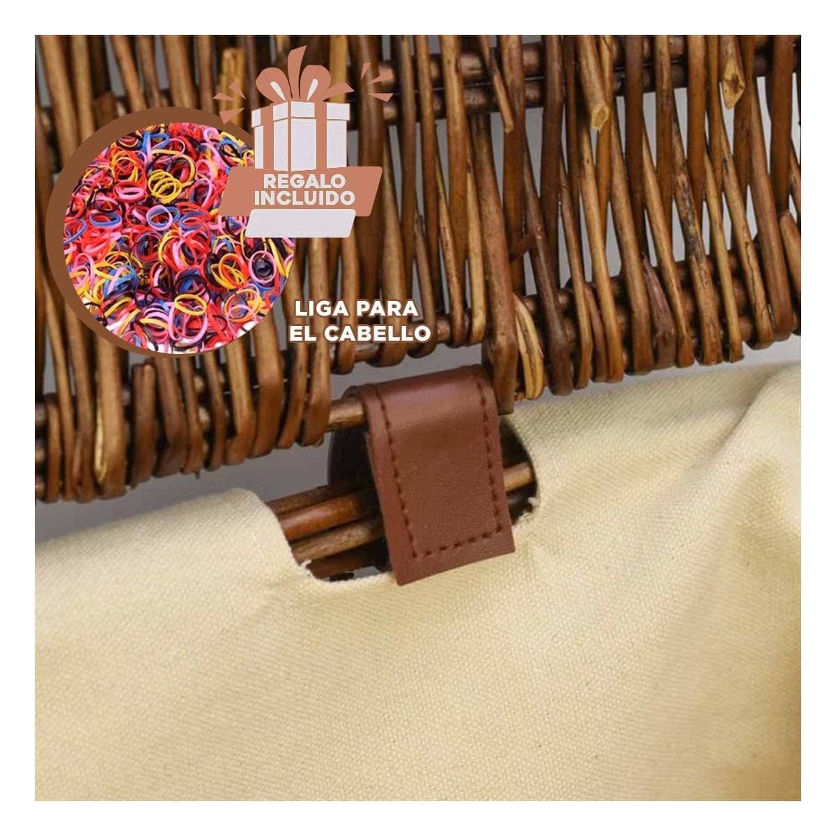 CONTENEDOR RECTANGULAR CON FORRO INTERIOR Y TAPA PARA ORDEN CASA MARRON Y+LIGAS REGALO - 2