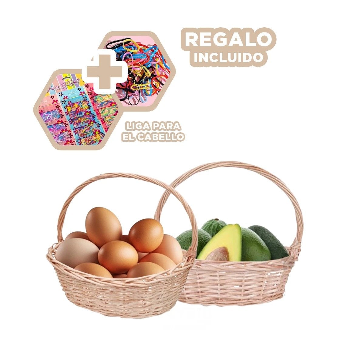 CANASTA CON DIMENSIONES 33X24X30CM OVALADA EN MIMBRE NATURAL Y+LIGAS REGALO - 2