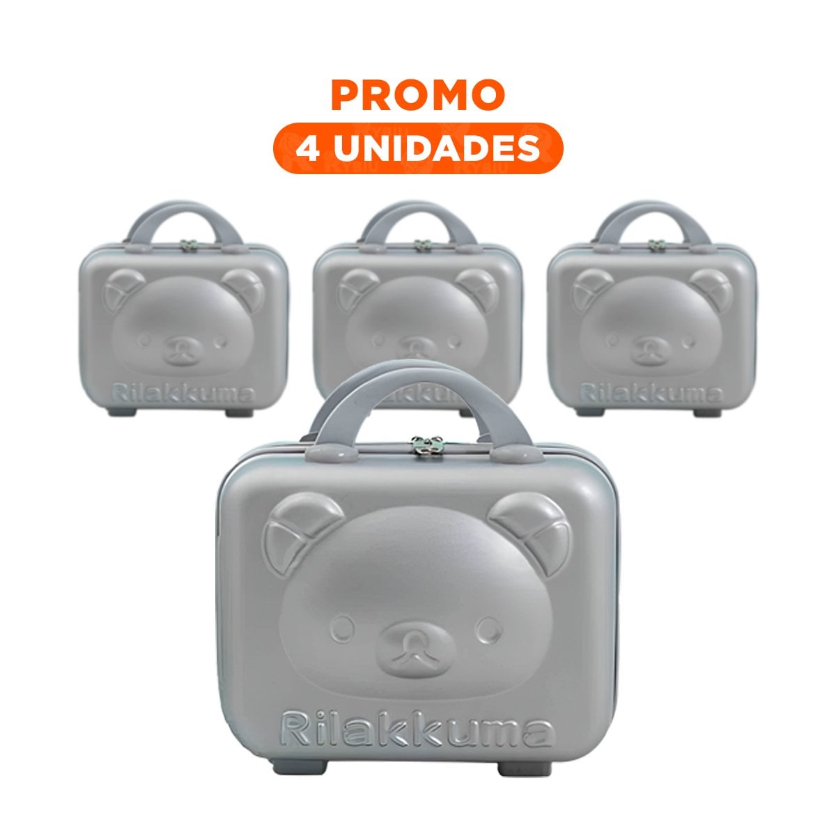 PACK4 PETACA PORTATIL DE OSO EN COLOR PLOMO PARA USO MULTIUSOS - 1
