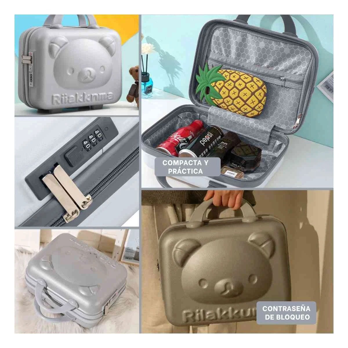 PACK2 PETACA DE OSO COLOR PLOMO CON FORMATO MINI MULTIUSOS Y+PAPEL REGALO - 3