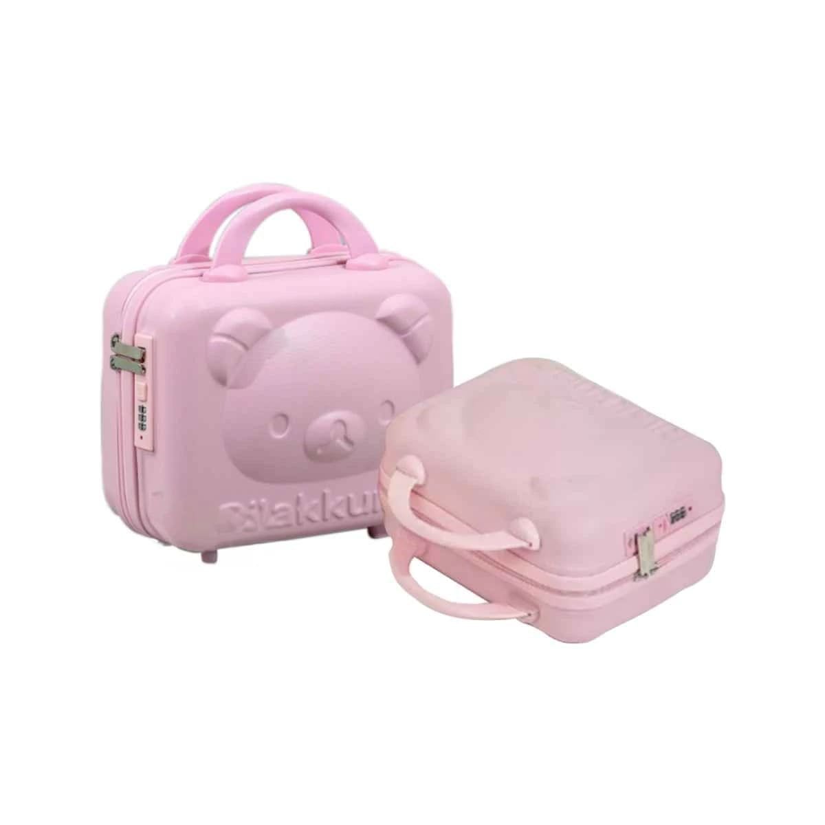 PACK6 MALETA MINI DE OSO COLOR ROSADO CON ESTRUCTURA MULTIUSOS RESISTENTE Y+REGALO STICKER - 2