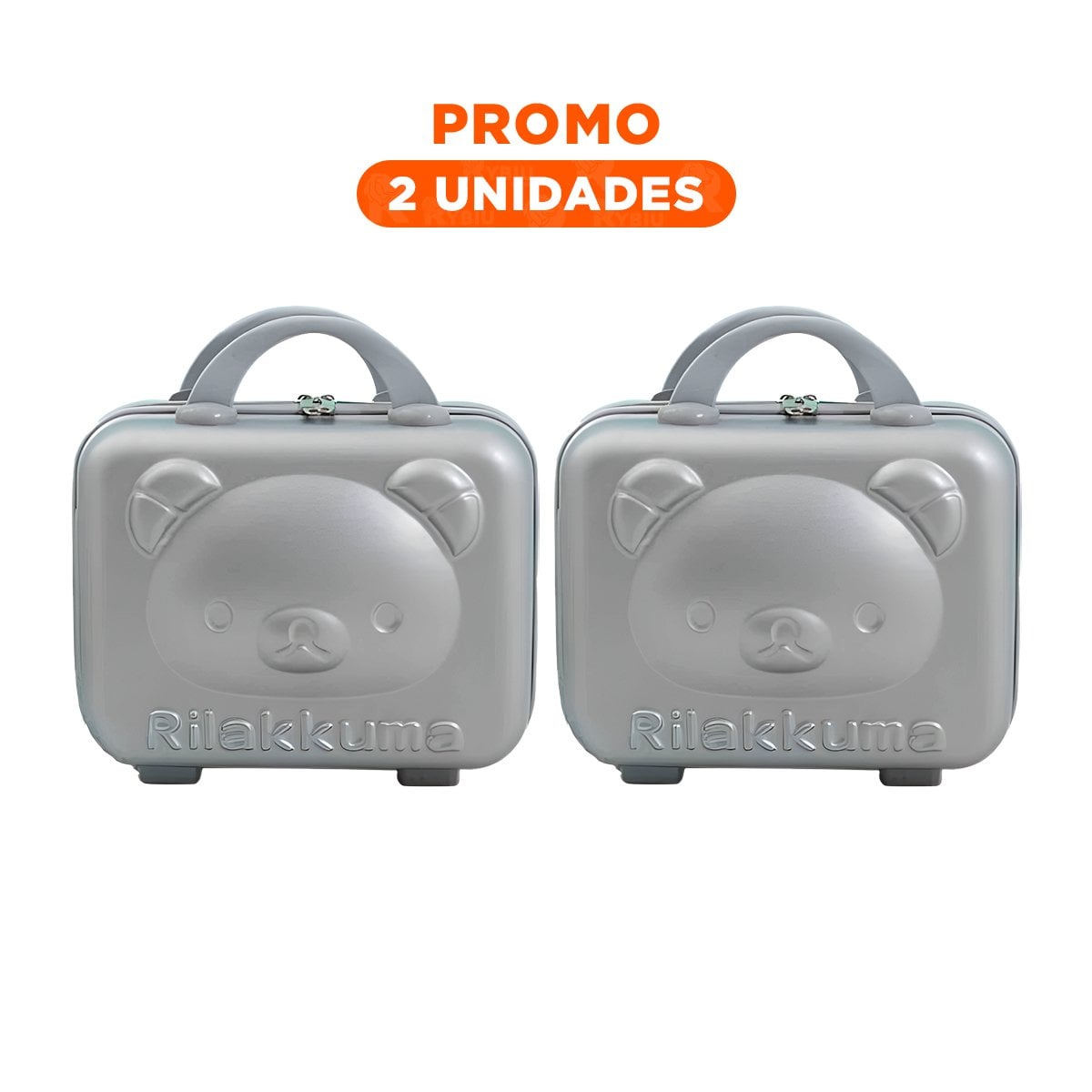 PACK2 PETACA MINI DE OSO MULTIUSOS CON ACABADO PLOMO SUAVE Y+REGALO STICKER - 1