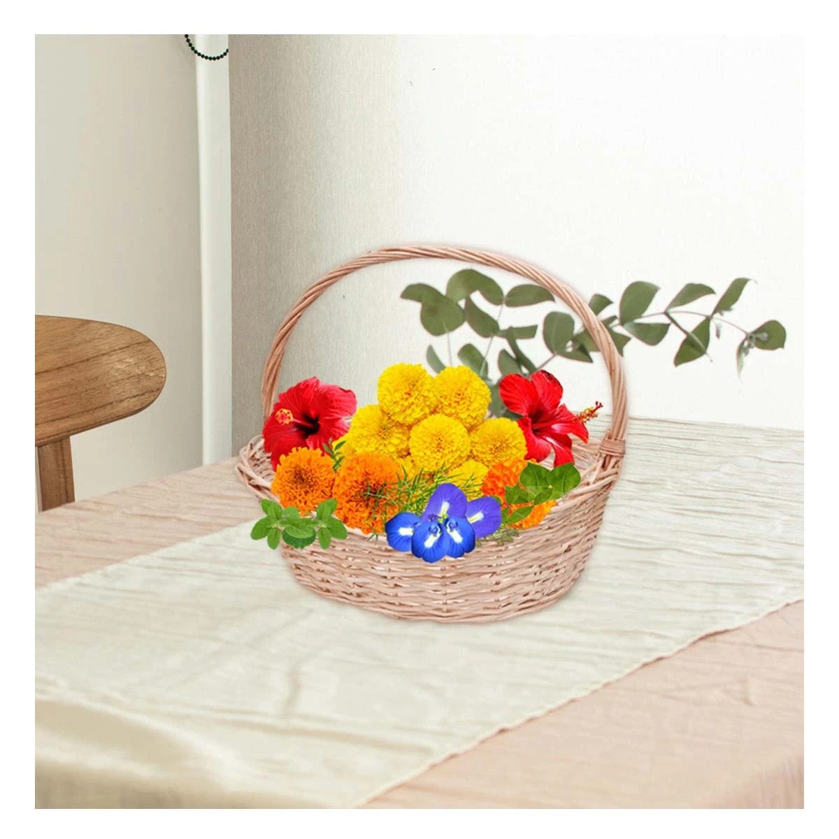 PACK4 CONTENEDOR CON FORMA OVALADA EN MIMBRE Y DIMENSIONES 33X24X30CM Y+REGALO STICKER - 5