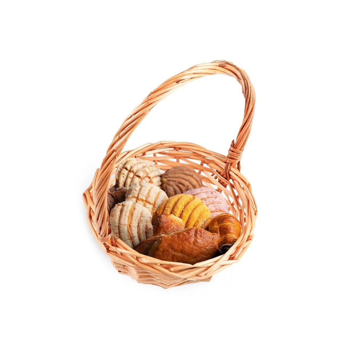 CANASTA PARA HOGAR CIRCULAR DE MIMBRE CON DIMENSIONES 29X29X30CM Y+LIGAS REGALO - 5
