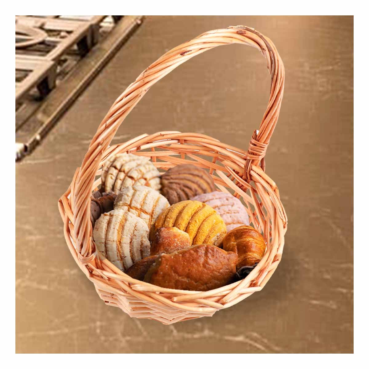 PACK4 CONTENEDOR CIRCULAR DE MIMBRE PARA USO INTERIOR DIMENSIONES 29X29X30CM Y+REGALO STICKER - 3