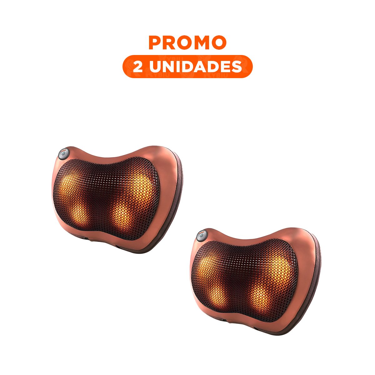 PACK2 RESPALDO MASAJEADOR ELECTRICO PARA ESPALDA Y CUELLO CON CALOR EN HOGAR Y+REGALO STICKER - 1
