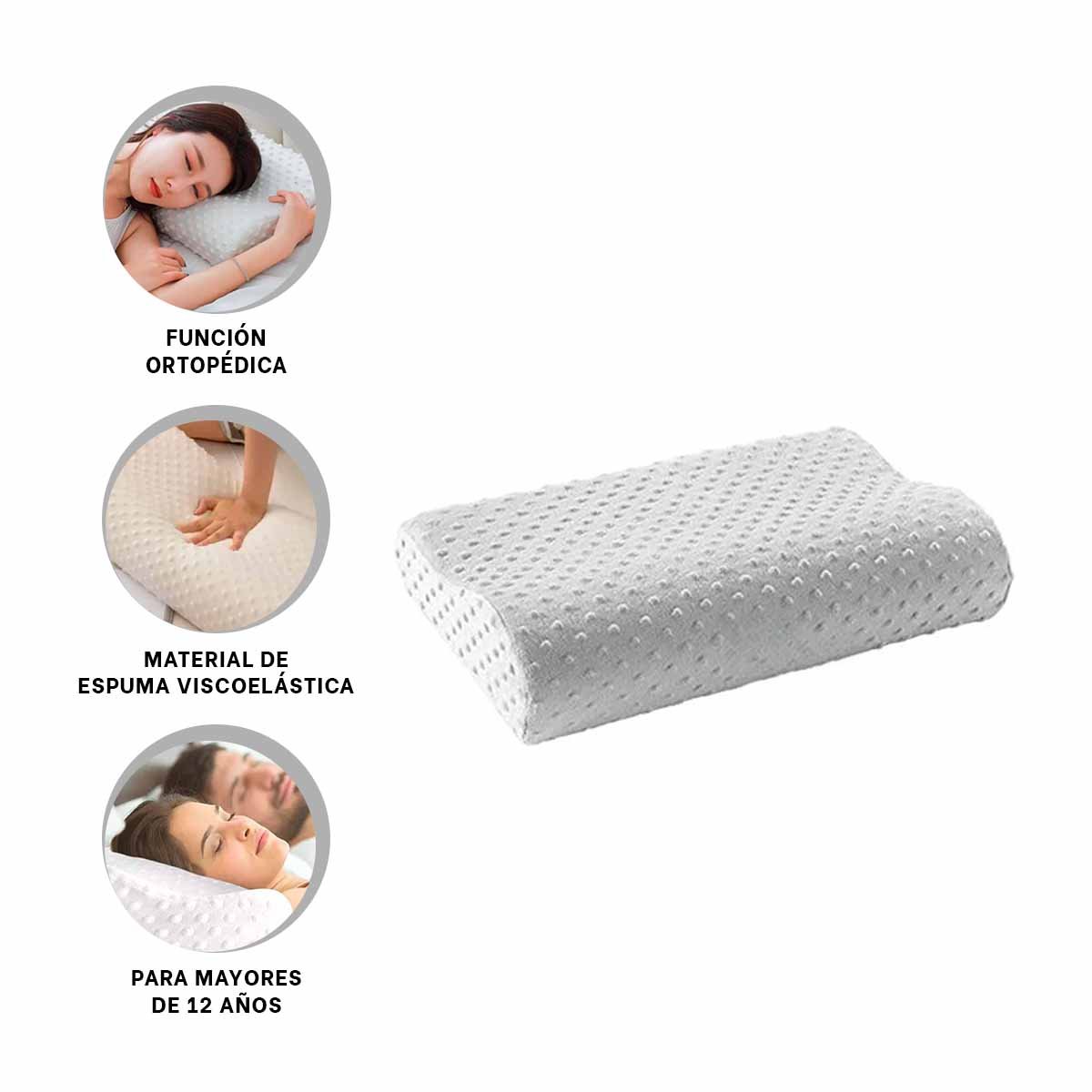 COJINETE ORTOPEDICO CERVICAL PARA DORMIR MEJOR EN CASA CON APOYO Y CONFORT Y+POST IT - 5