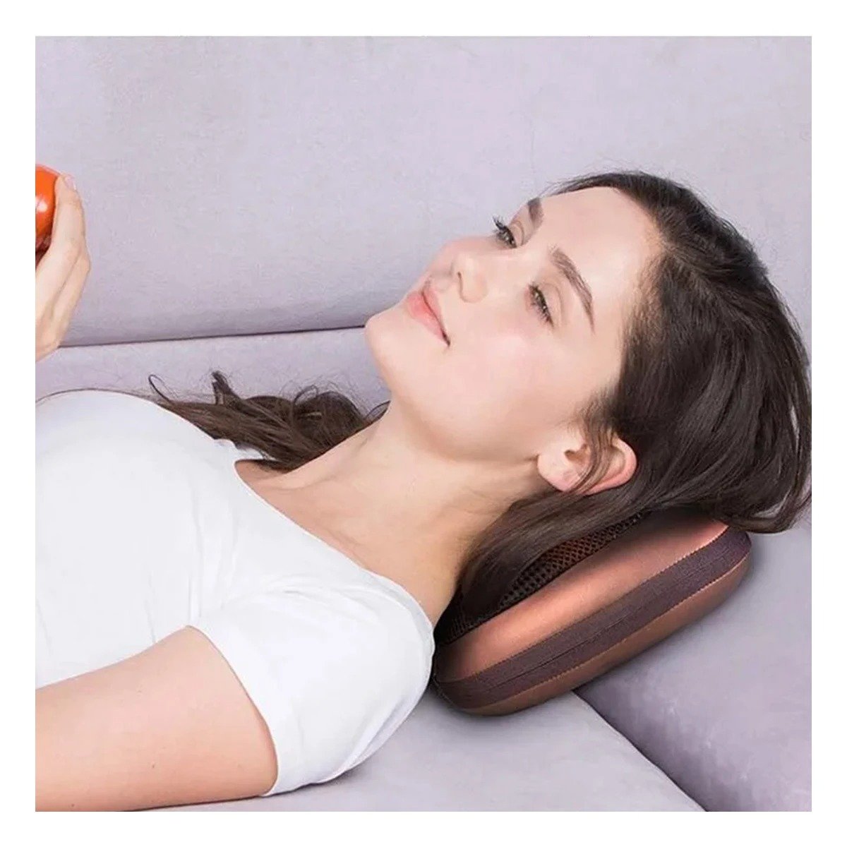 COJIN MASAJEADOR ELECTRICO PARA ESPALDA Y CERVICAL CON CALOR RELAJANTE Y+REGALO STICKER - 2