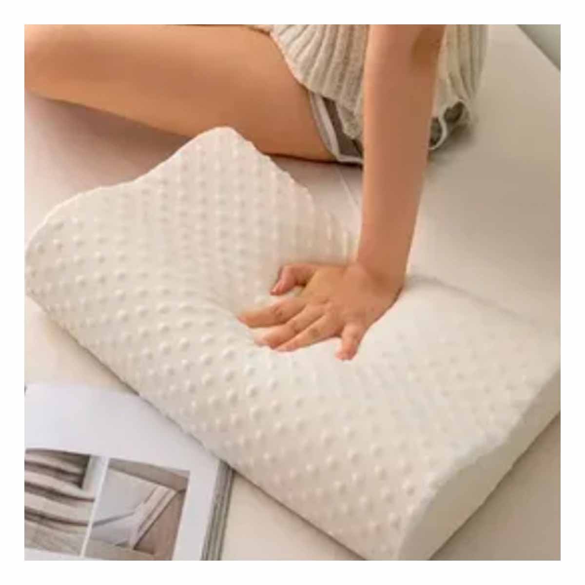 ALMOHADON ORTOPEDICO CERVICAL PARA DORMIR EN CASA CON APOYO SUAVE Y CONFORT Y+REGALO STICKER - 3