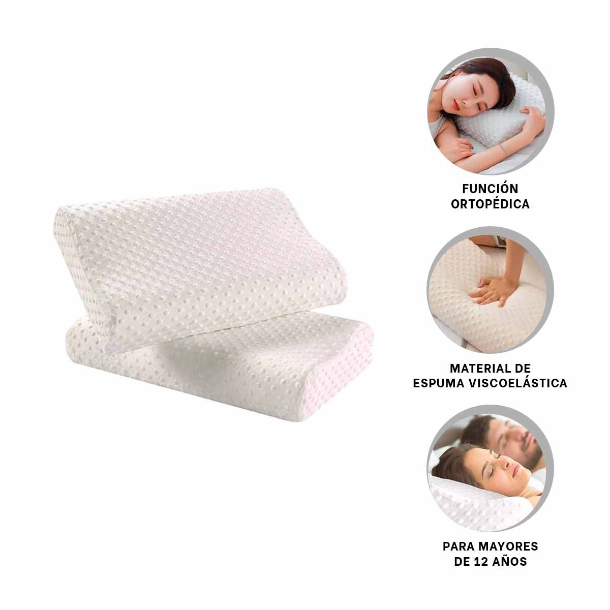 COJIN ORTOPEDICO CERVICAL PARA DESCANSO EN HOGAR CON SOPORTE COMODO Y NATURAL Y+PAPEL REGALO - 5