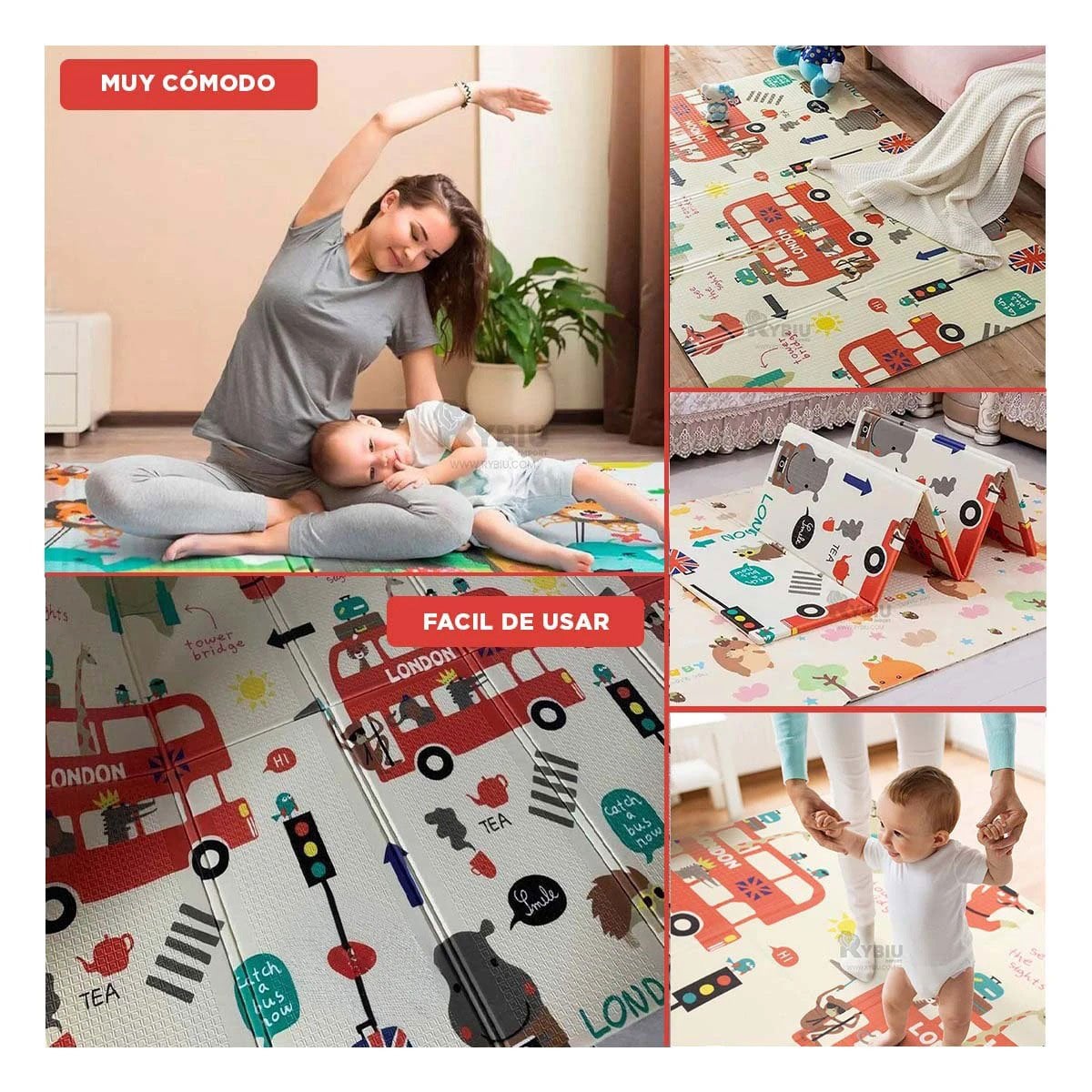 ALFOMBRILLA DE DECORACION HOGAR PARA SALA DORMITORIO INFANTIL SUAVE Y COMODA Y+LIGAS REGALO - 1