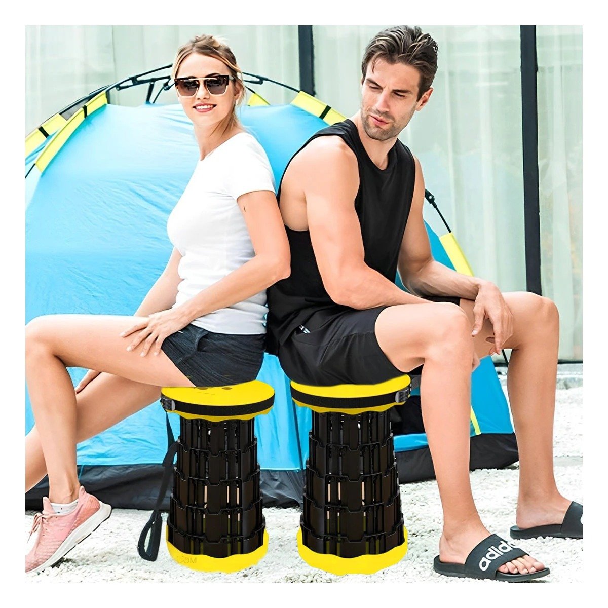 PACK6 ASIENTO RESISTENTE DOBLE SEGURO PARA HOGAR TAPA AMARILLO CENTRO NEGRO Y+REGALO STICKER - 3