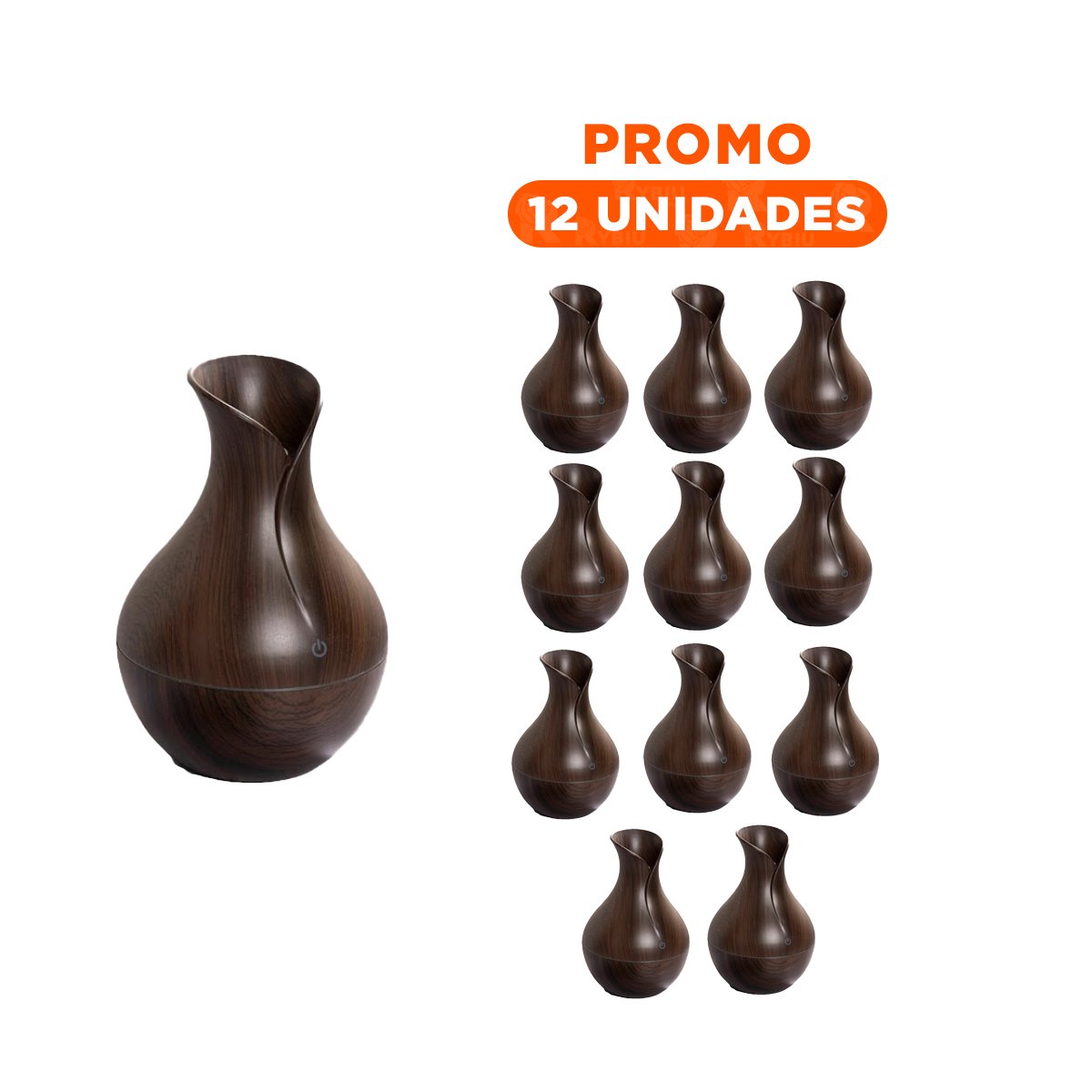 PACK12 NEBULIZADOR DECORATIVO PARA ESPACIOS DEL HOGAR EN MADERA OSCURO NATURAL - 1