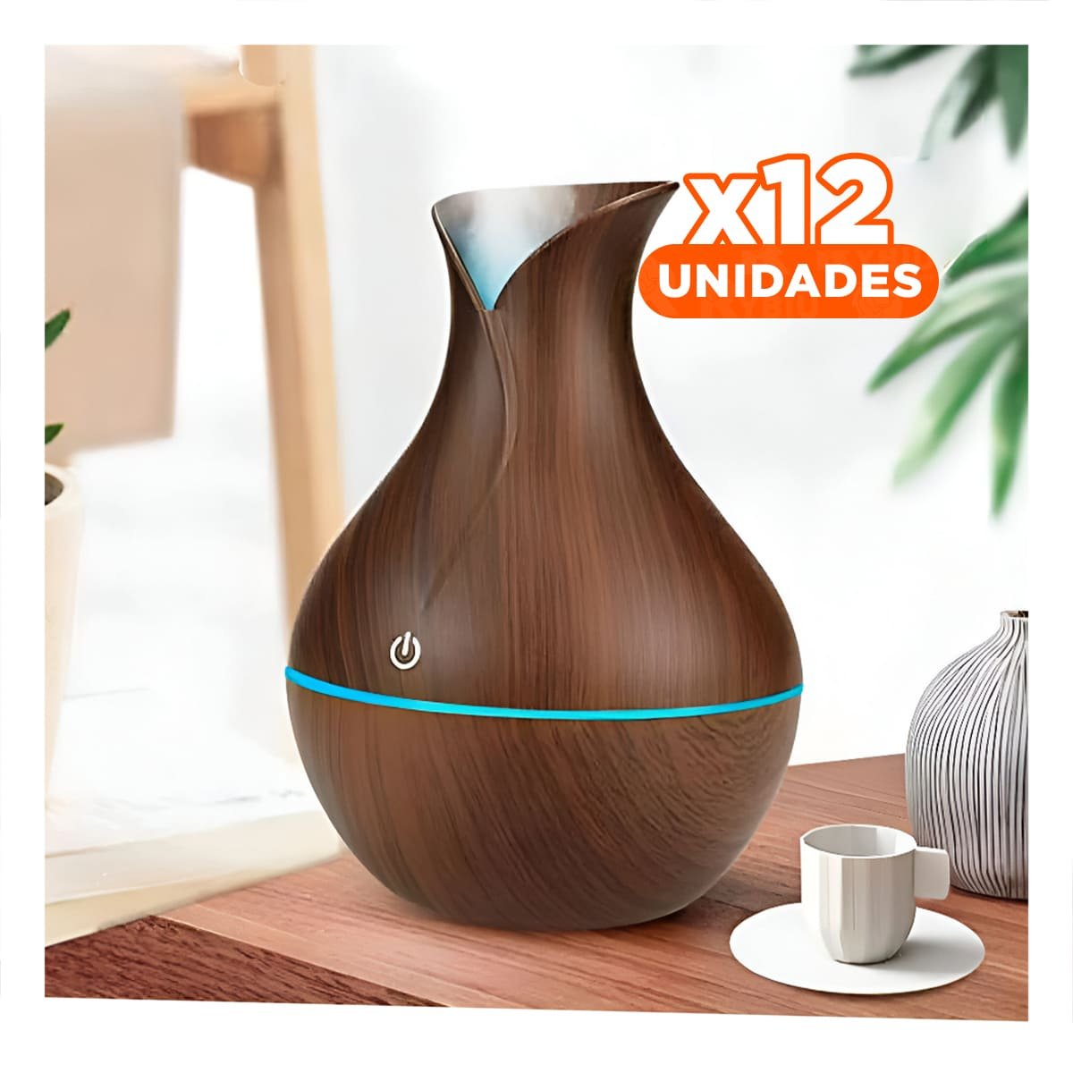 PACK12 DIFUSOR PARA AROMAS DEL HOGAR CON ESTILO DECORATIVO EN MADERA OSCURO Y+PAPEL REGALO - 1