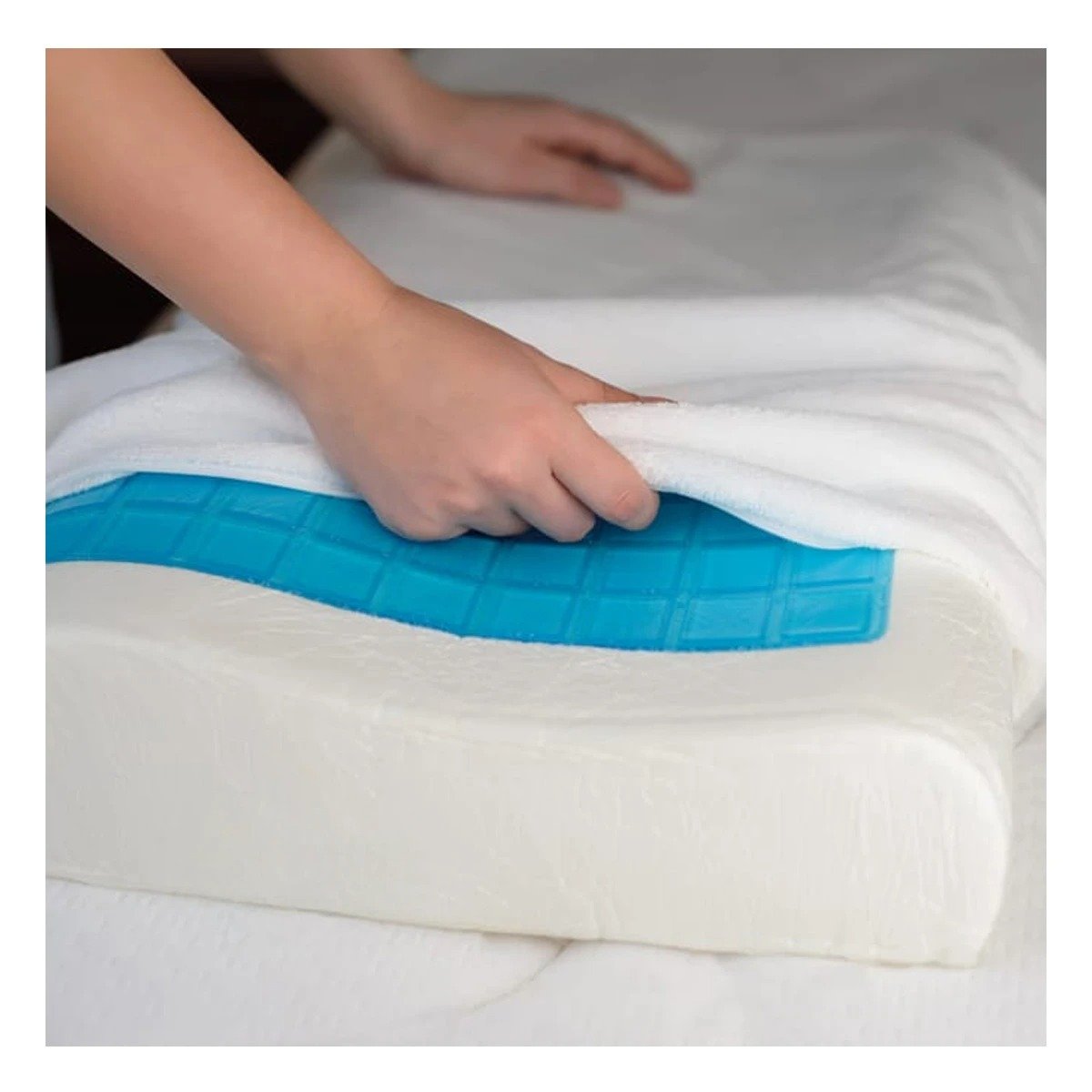 PACK2 CONFORT CERVICAL ORTOPEDICO CON GEL PARA APOYO AL DORMIR Y BIENESTAR Y+PAPEL REGALO - 2