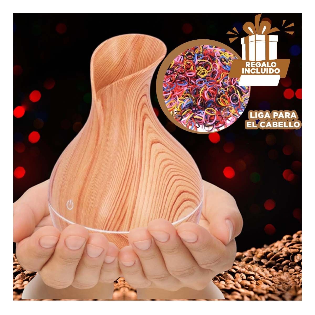AMBIENTADOR DE AROMAS EN MADERA CLARO PARA HOGAR DECORACION CASA MODERNA Y+LIGAS REGALO - 2