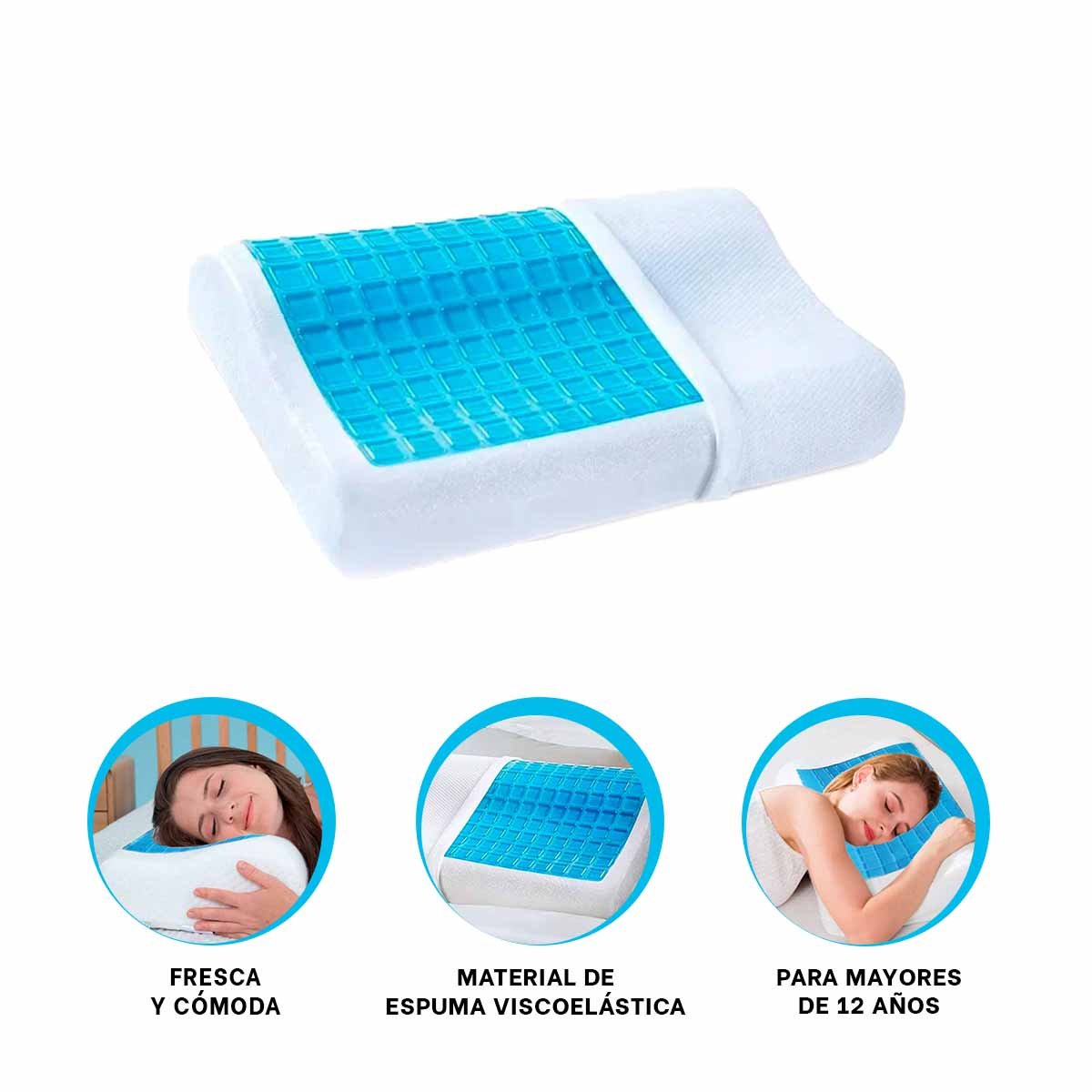 SOPORTE ORTOPEDICO CERVICAL CON GEL PARA SUENO REPARADOR Y DESCANSO PROLONGADO HOGAR Y+POST IT - 5