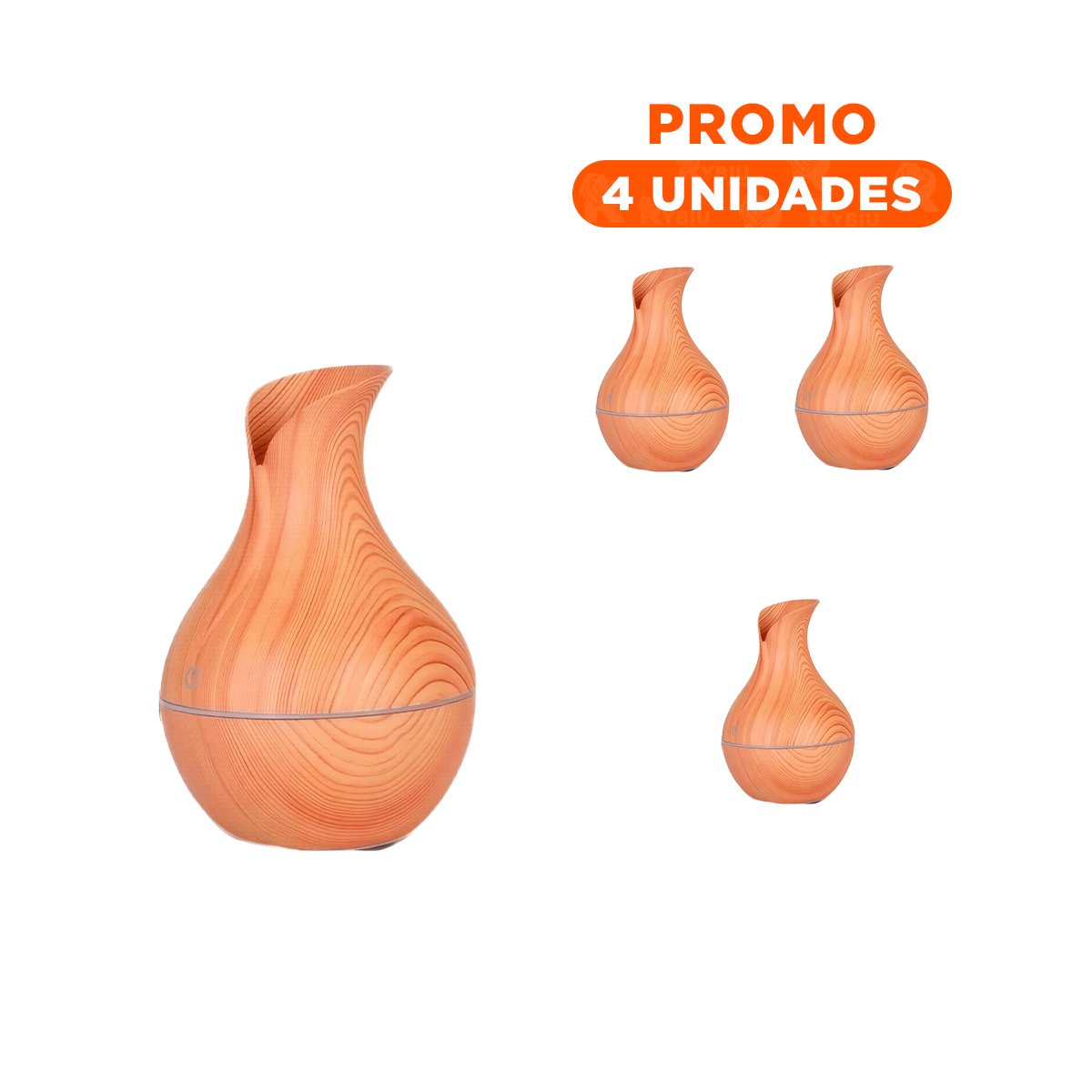 PACK4 ACCESORIO AROMATICO EN MADERA CLARO PARA CASA DECORACION AMBIENTE CALIDO - 1