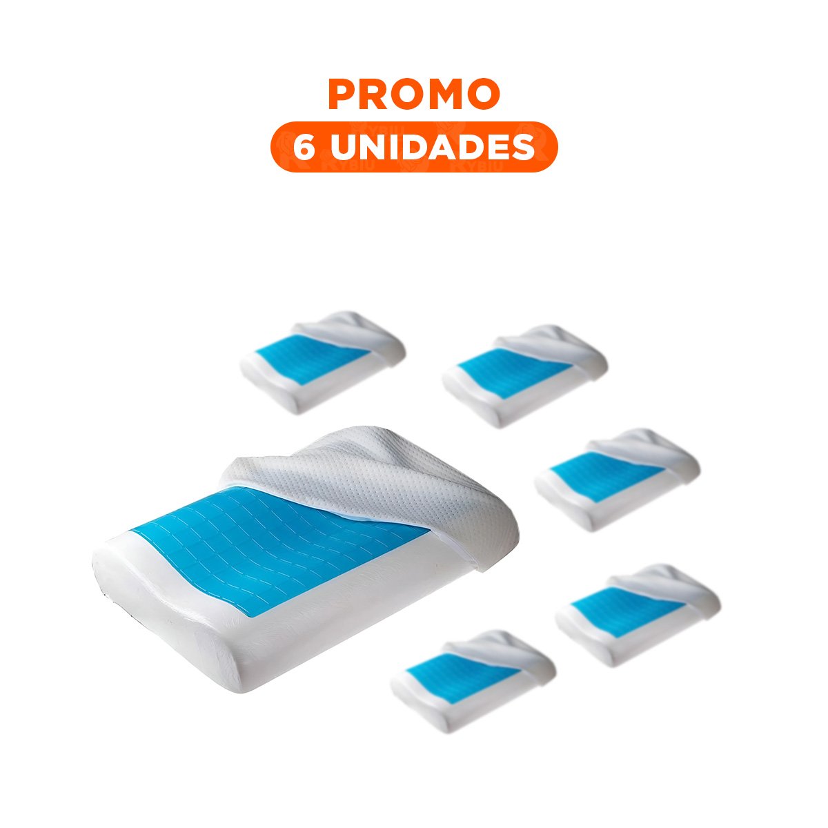 PACK6 COMPLEMENTO CERVICAL ORTOPEDICO CON GEL PARA DESCANSO PROLONGADO EN CASA Y+REGALO STICKER - 1