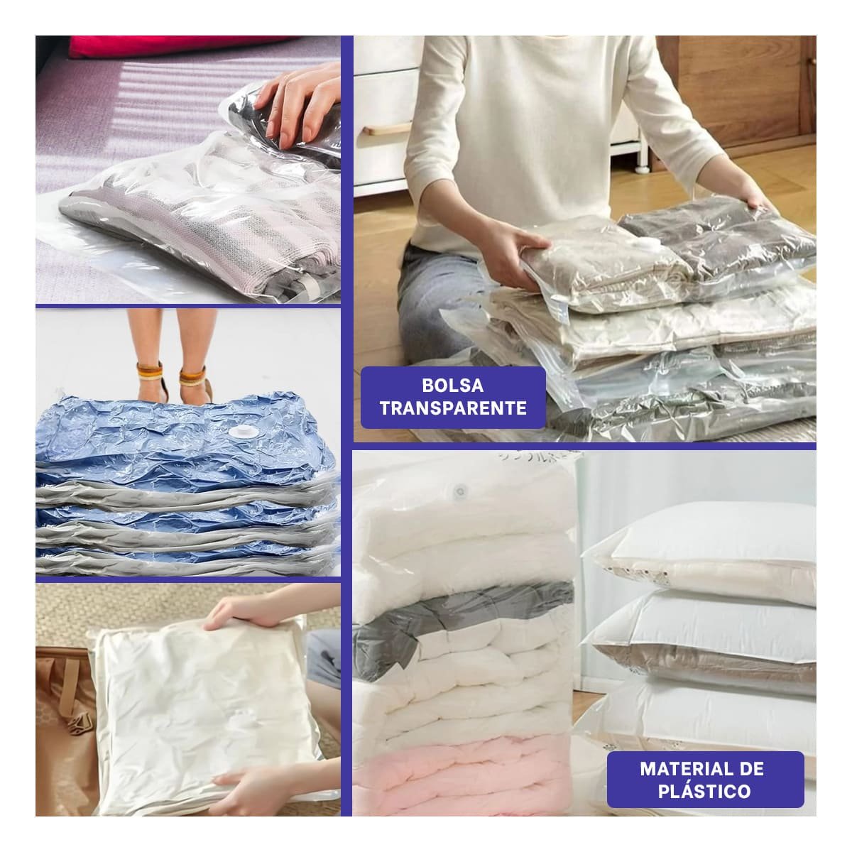 ESTUCHE AL VACIO 60CMX80CM ANARANJADO PARA ROPA Y HOGAR ORGANIZADO Y+LIGAS REGALO - 1