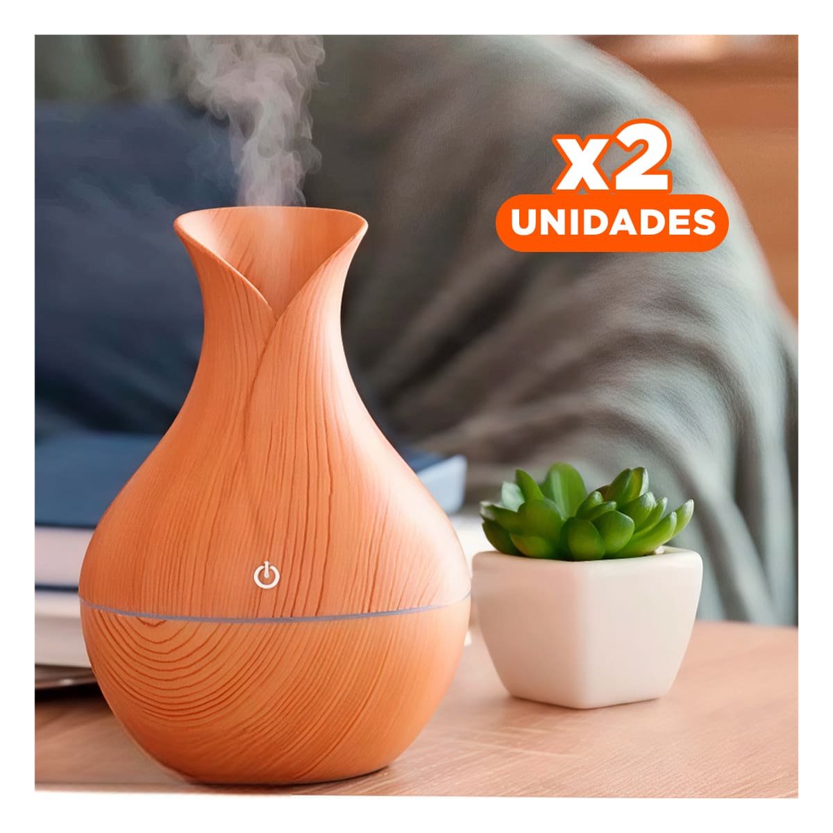 PACK2 DIFUSOR AROMATICO MADERA CLARO PARA DECORACION HOGAR CON DISENO NATURAL - 1