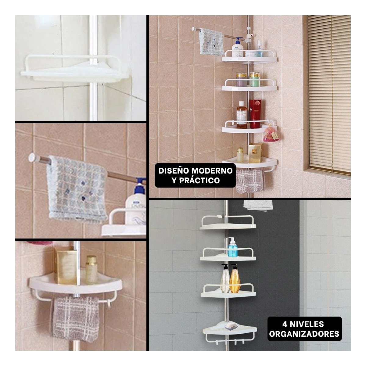 PACK2 COMPONENTE VERTICAL DE DUCHA BLANCO PARA CASA CON USO CONSTANTE Y+PAPEL REGALO - 3