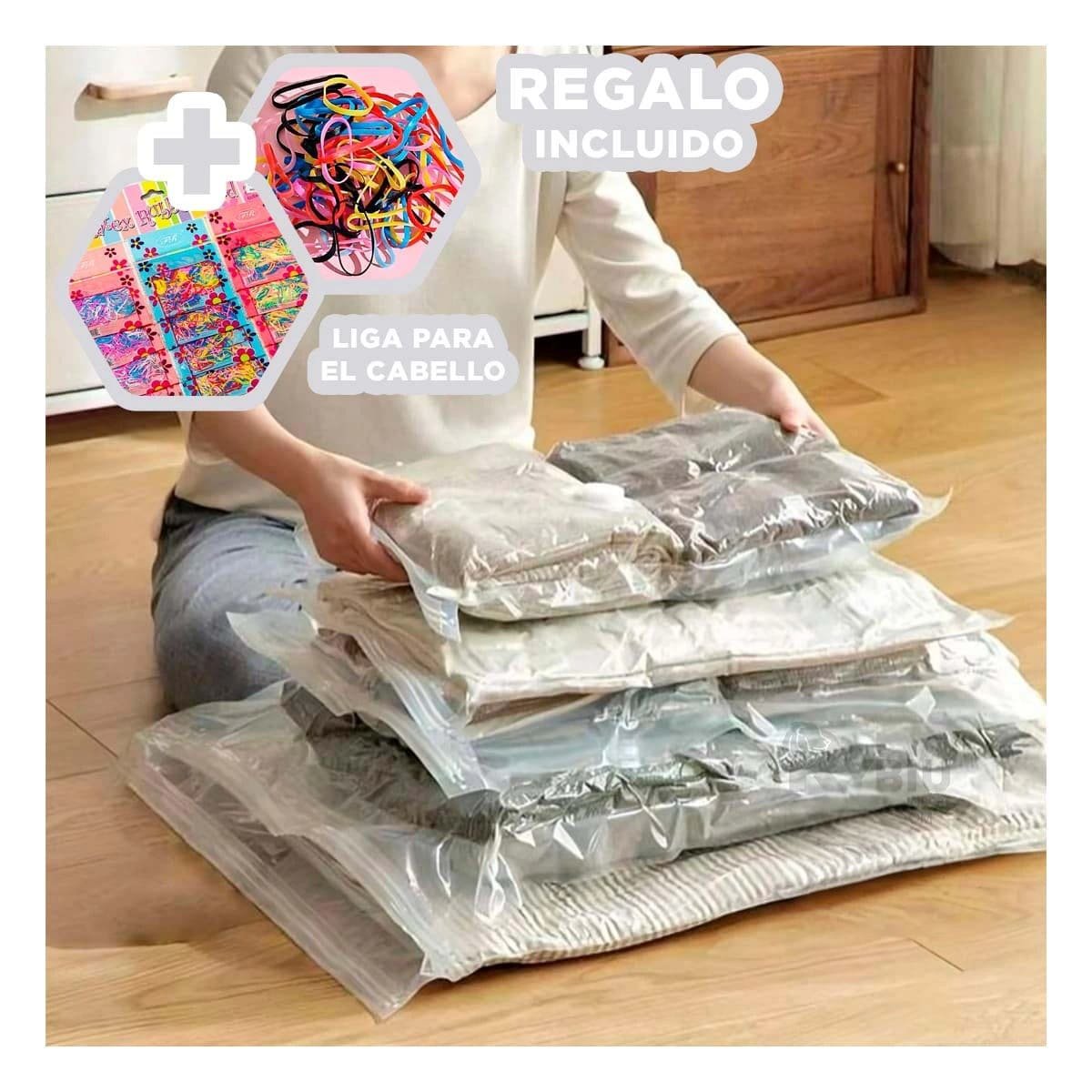 CUBIERTA AL VACIO ANARANJADA 70X100CM PARA ROPA HOGAR USO DIARIO Y+LIGAS REGALO - 2