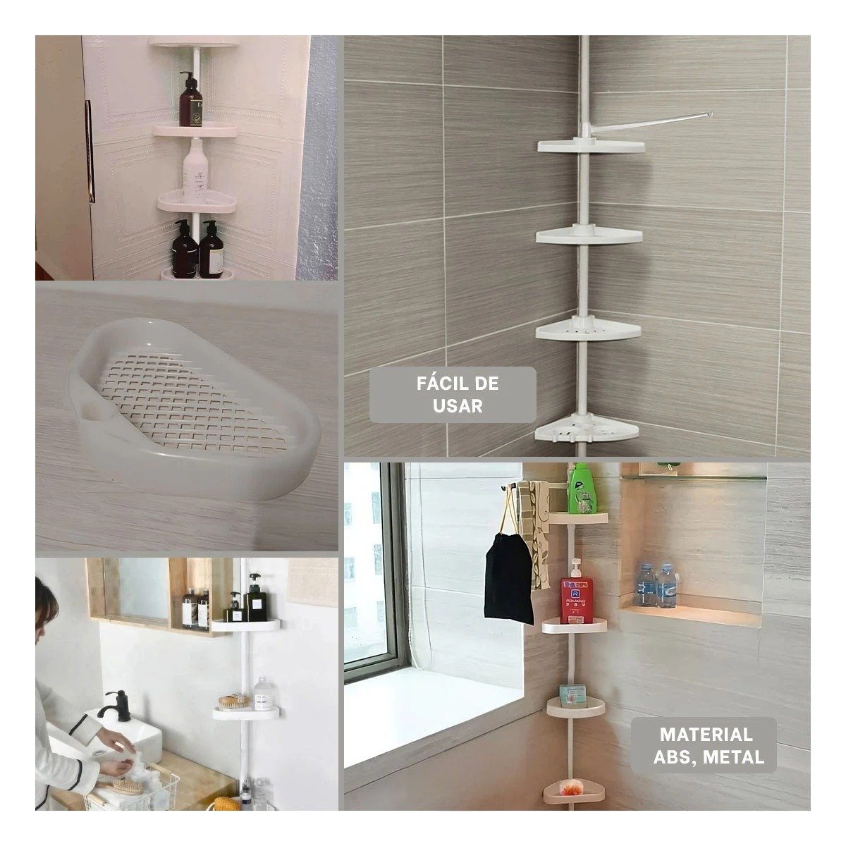 REPISA DE DUCHA COMPACTA 2.6CM PARA DECORACION FUNCIONAL EN HOGAR MODERNO - 2