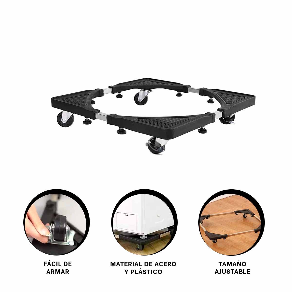 APOYO BASE DE ACERO PARA MUEBLES DE COCINA NEGRO PARA USO DOMESTICO Y+POST IT - 5