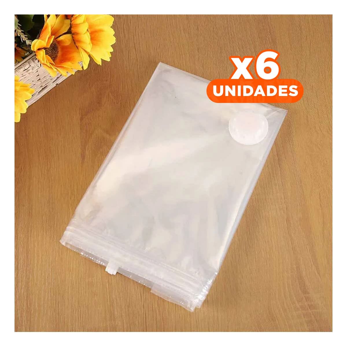 PACK6 FUNDA PROTECTORA HOGAR 50 X 60 CM COLOR ANARANJADO PARA AHORRO DE ESPACIO Y+PAPEL REGALO - 1