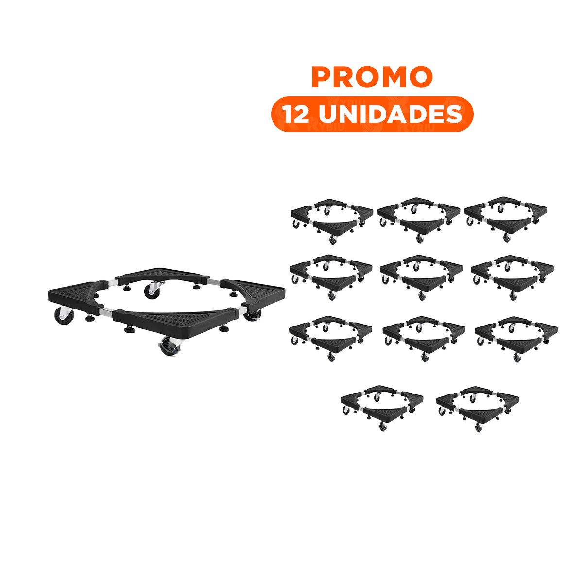 PACK12 FUNDACION METALICA NEGRA PARA MUEBLES DE COCINA - 1