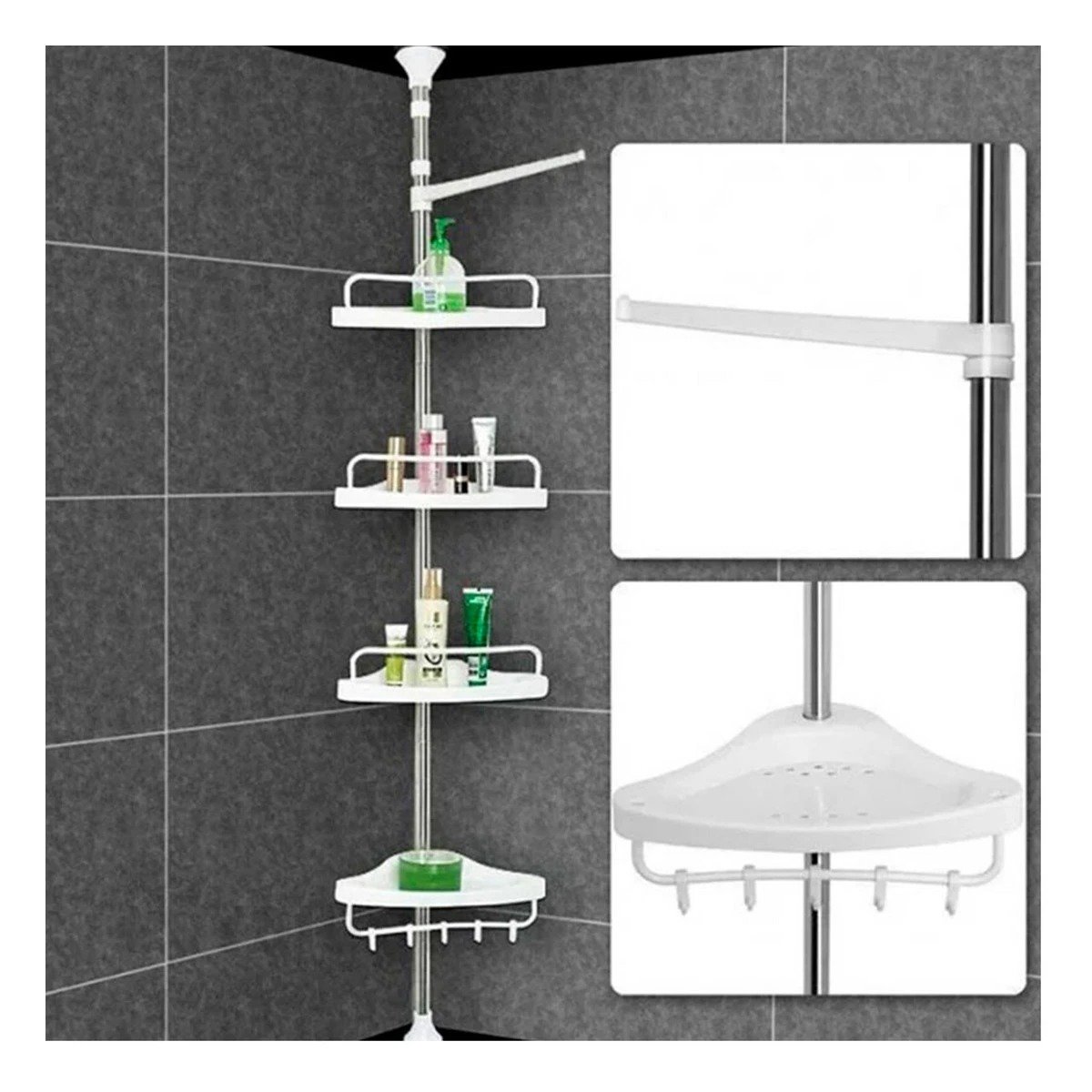 LATERAL DE DUCHA BLANCO PARA HOGAR CON DISENO PRACTICO Y USO DIARIO Y+REGALO STICKER - 3