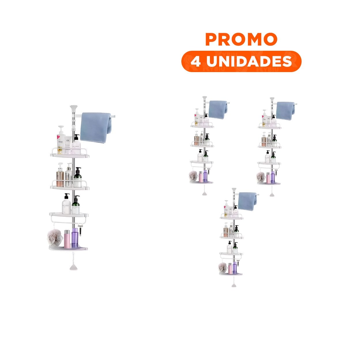 PACK4 BASE VERTICAL DE DUCHA BLANCO PARA CASA CON APROVECHAMIENTO TOTAL - 1