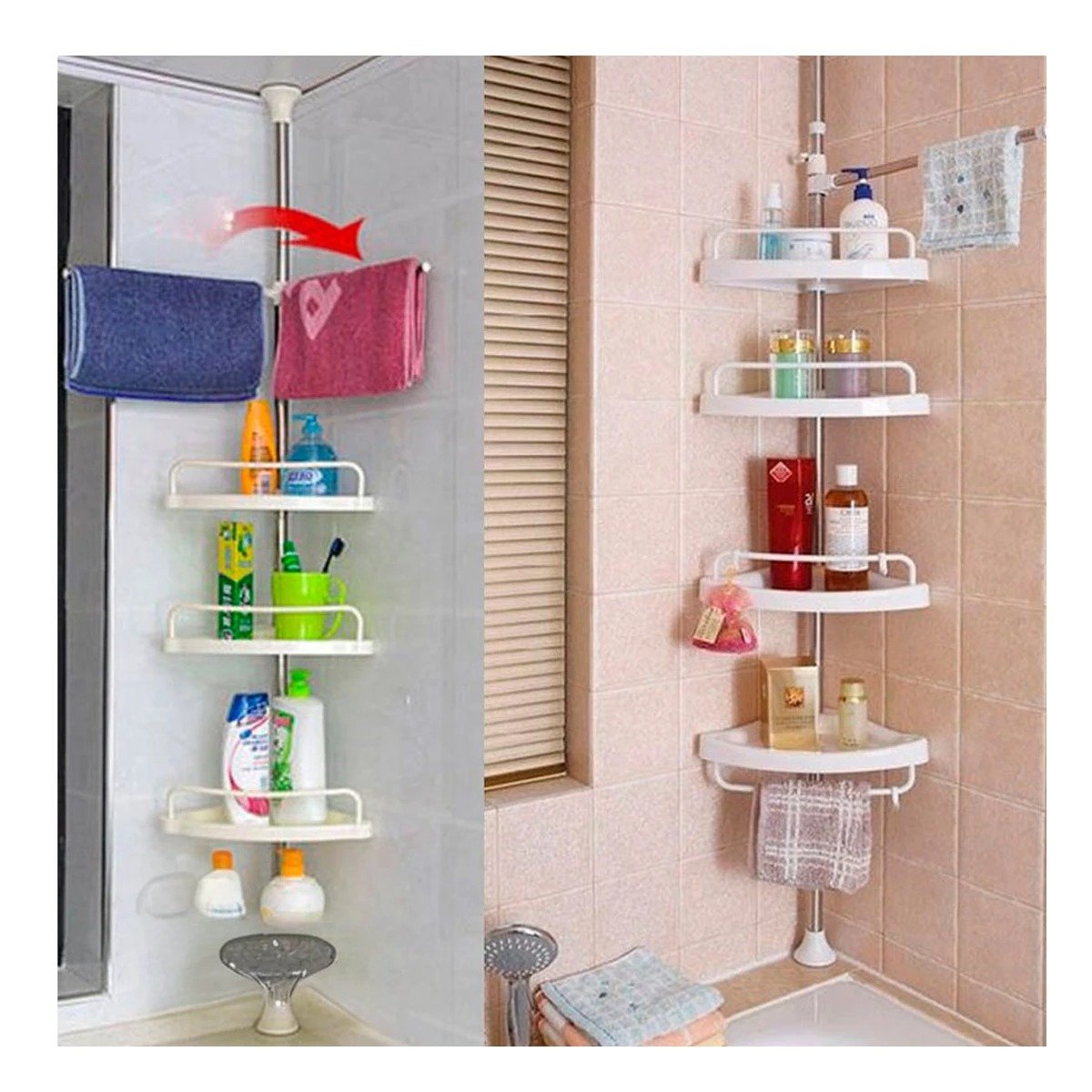 PACK4 LINEA VERTICAL DE DUCHA BLANCO PARA CASA CON ESTETICA NEUTRA Y+REGALO STICKER - 5