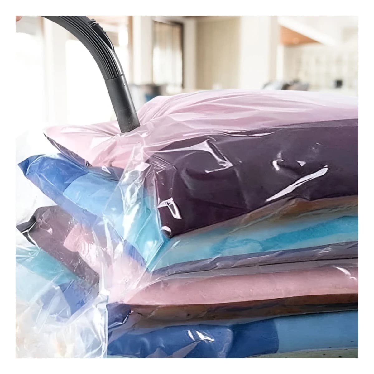 PACK6 FUNDA AL VACIO ANARANJADA 70X100CM PARA ROPA DE CAMA Y ABRIGOS Y+REGALO STICKER - 5
