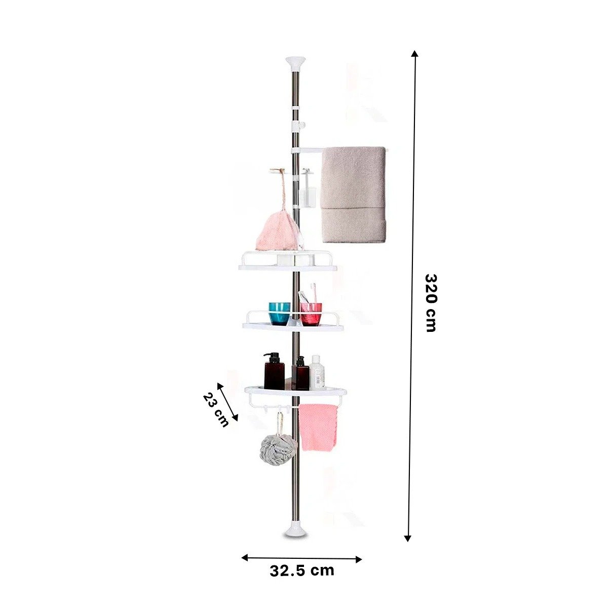 ESQUINA DE DUCHA BLANCO PARA CASA CON SUPERFICIE LISA Y USO PROLONGADO Y+LIGAS REGALO - 4