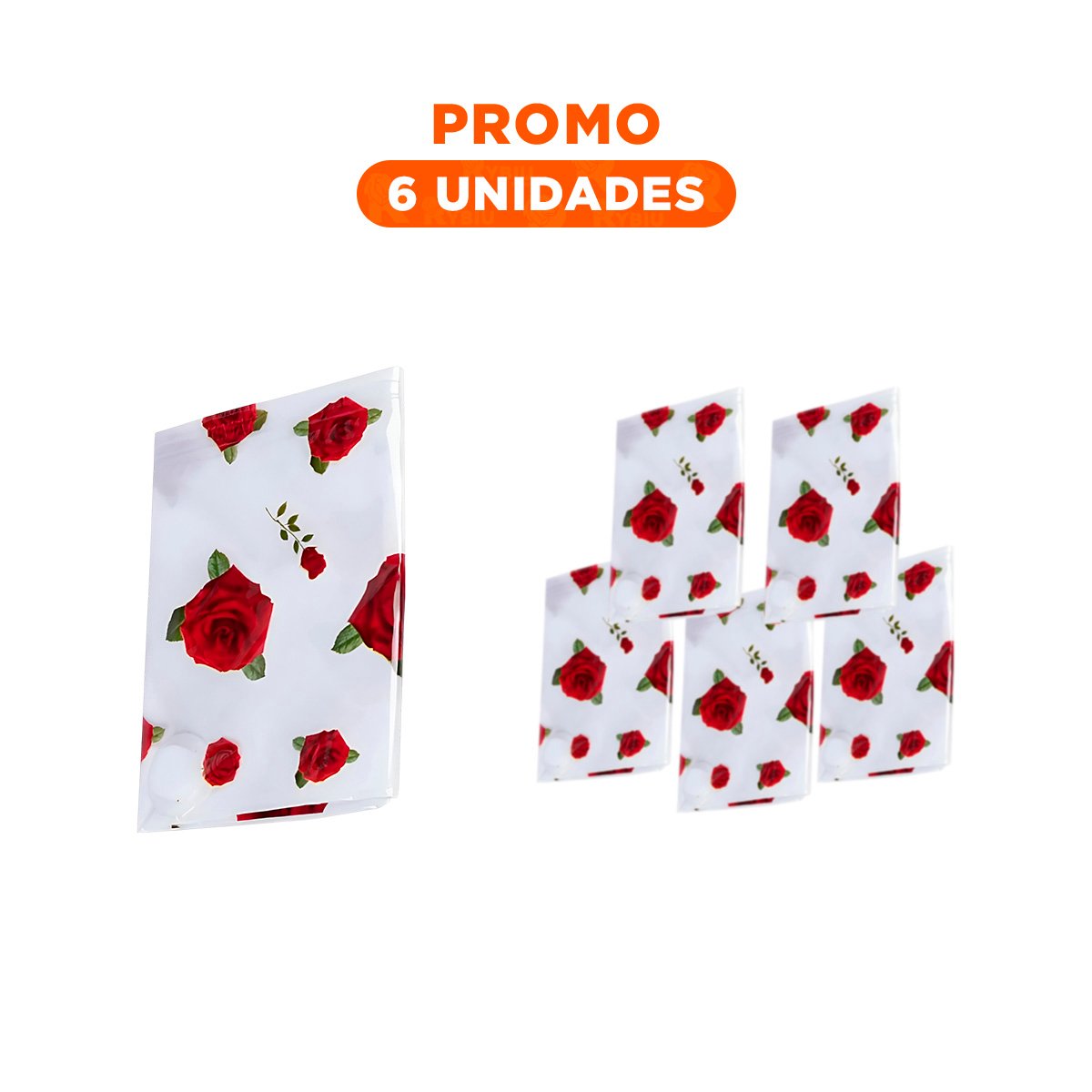 PACK6 PROTECTOR AL VACIO PARA TRANSPORTE SEGURO DE ROPA 80X130CM TRANSPARENTE Y+REGALO STICKER - 1