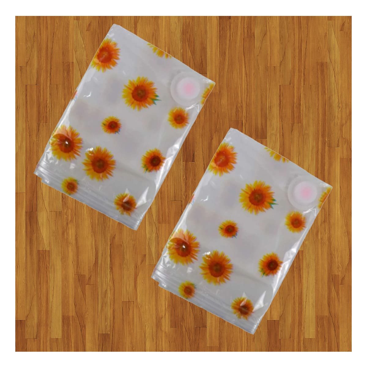 BOLSA AL VACIO QUE FACILITA ORGANIZACION EN CLOSETS CON GIRASOLES 80X130CM Y+REGALO STICKER - 2