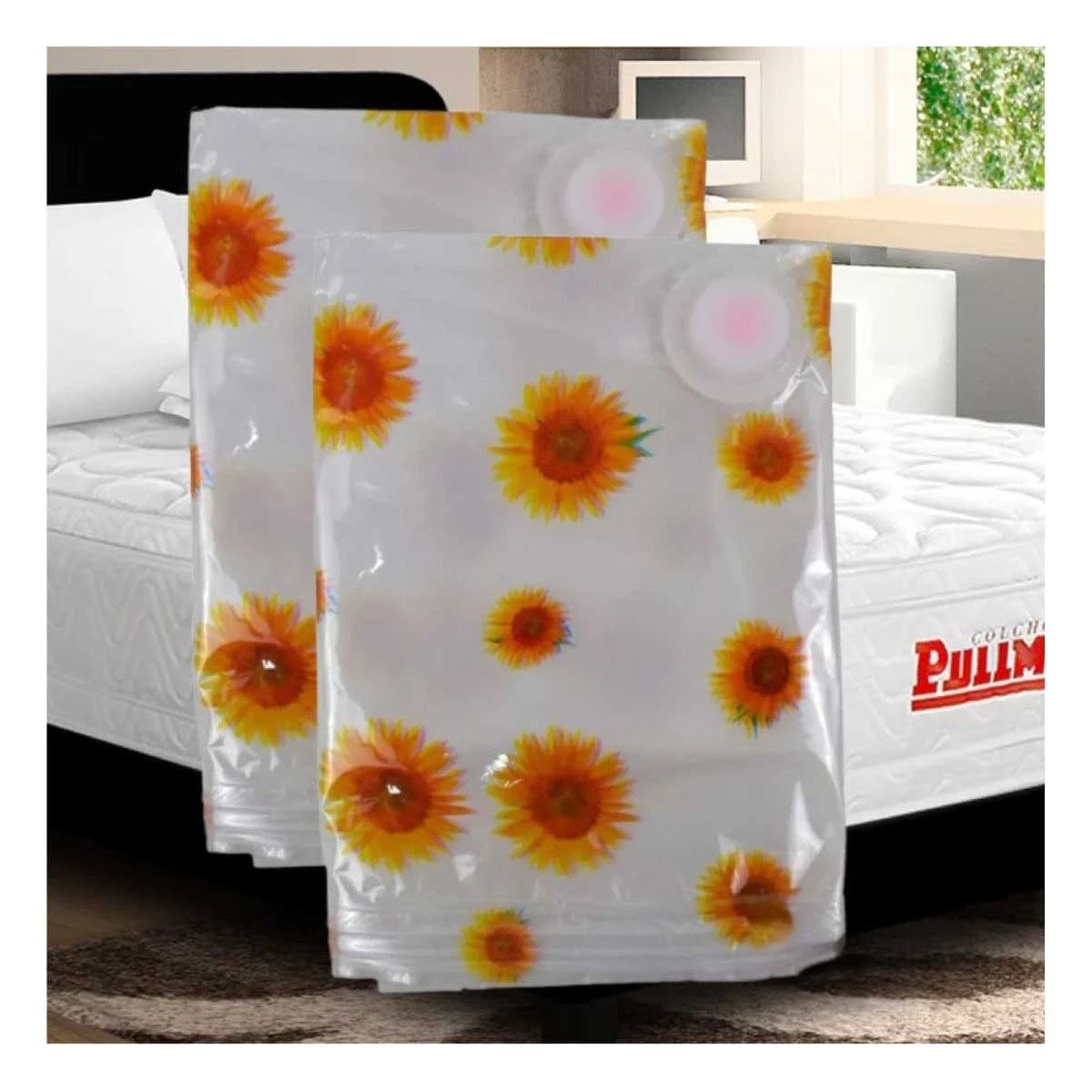 PACK12 ARTICULO QUE PROTEGE PRENDAS CON ESTAMPADO DE GIRASOLES 80X130CM Y+PAPEL REGALO - 3
