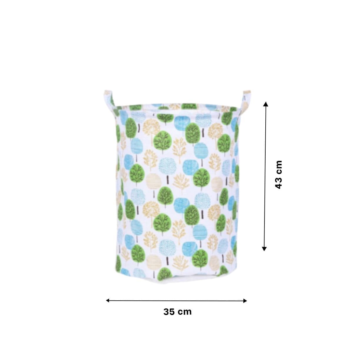 PACK2 CANASTA PARA GUARDAR ROPA DELICADA CON ESTAMPADO DE ARBOLES 43X35CM Y+PAPEL REGALO - 4