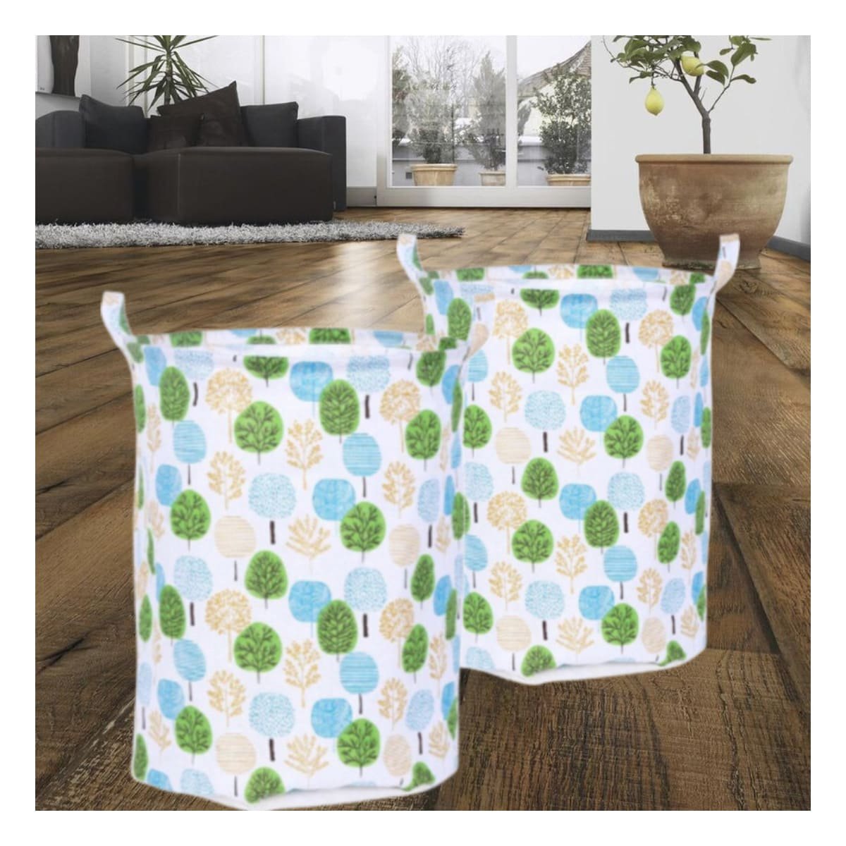 PACK12 CONTENEDOR CON ESTAMPADO DE ARBOLES 43X35CM - 3