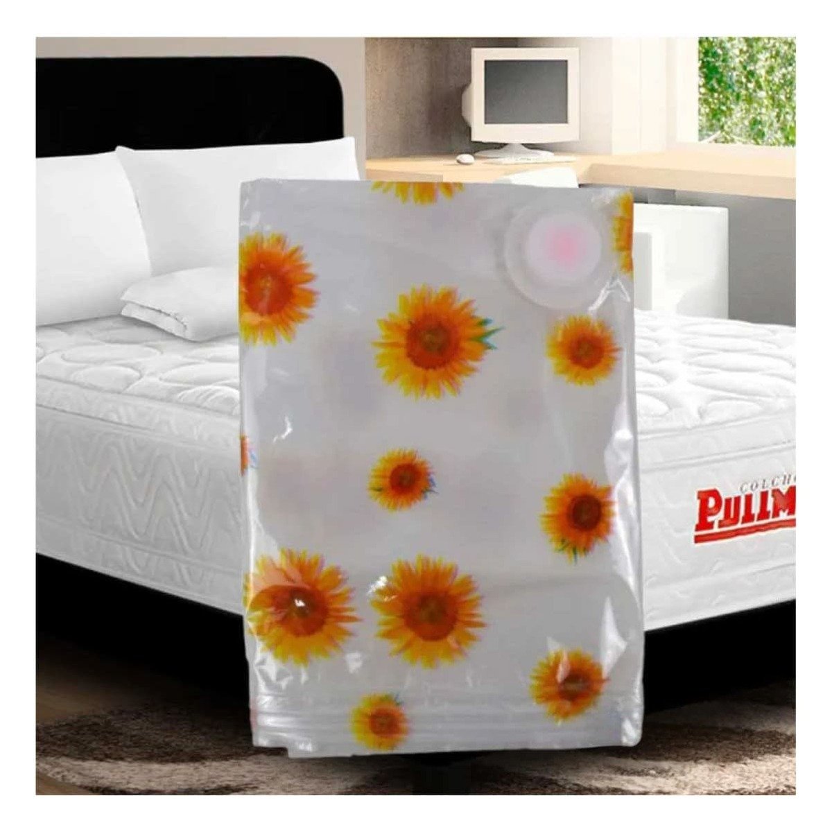 PACK6 SACO AL VACIO QUE FACILITA ORDEN EN CLOSETS 80X130CM TRANSPARENTE Y+PAPEL REGALO - 2